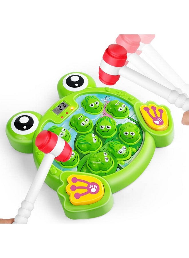 YEEBAY Whack A Frog Game with 2 Hammers, Toddler Early Developmental Learning Toy, Fun Birthday Gift for Kids Age 2+, Toys for 2 3 4 Year Old Boys Grils - Image 1