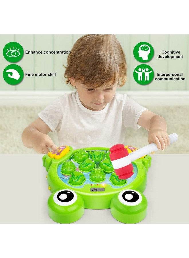 YEEBAY Whack A Frog Game with 2 Hammers, Toddler Early Developmental Learning Toy, Fun Birthday Gift for Kids Age 2+, Toys for 2 3 4 Year Old Boys Grils - Image 4