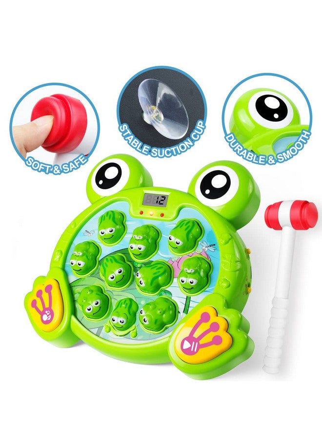 YEEBAY Whack A Frog Game with 2 Hammers, Toddler Early Developmental Learning Toy, Fun Birthday Gift for Kids Age 2+, Toys for 2 3 4 Year Old Boys Grils - Image 3