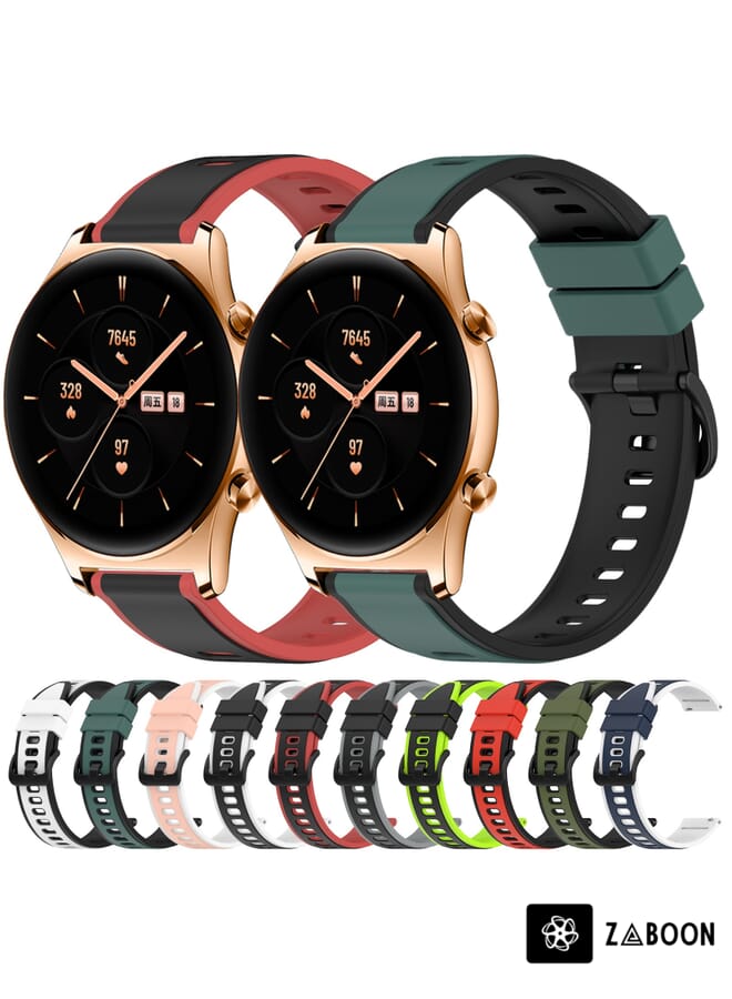 Zaboon سوار ساعة هونر GS 3 22 مم من السيليكون بلونين - Image 3