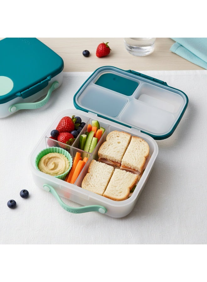 بي بوكس علبة غداء للأطفال من بي.بوكس – تصميم بينتو بستايل مع علبة تبريد مدمجة، مقاومة للتسرب، متعددة الأقسام للوجبات والوجبات الخفيفة، خالية من BPA – لون أوشن بريز - Image 2