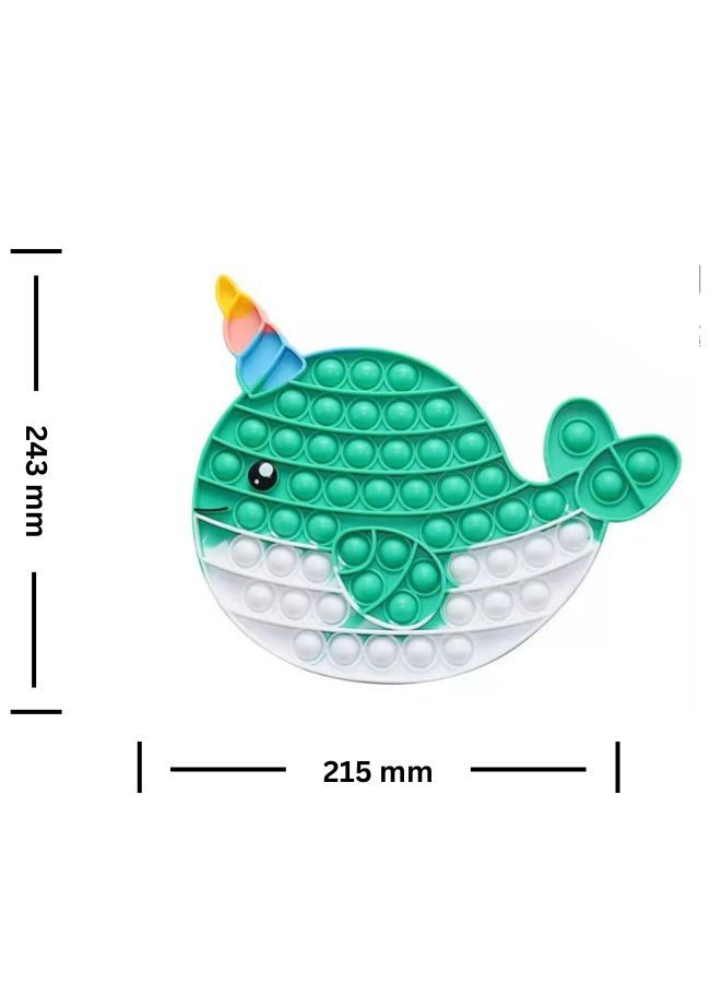 Push Pop Bubble Fidget Toy Silicone Animal Sensory Squeeze Toy Stress Relief Anti-Anxiety ADHD Autism Special Fidget Popper Gift for Kids and Adults Whale D  - Image 3