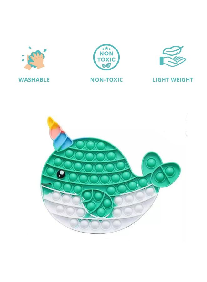 Push Pop Bubble Fidget Toy Silicone Animal Sensory Squeeze Toy Stress Relief Anti-Anxiety ADHD Autism Special Fidget Popper Gift for Kids and Adults Whale D  - Image 2