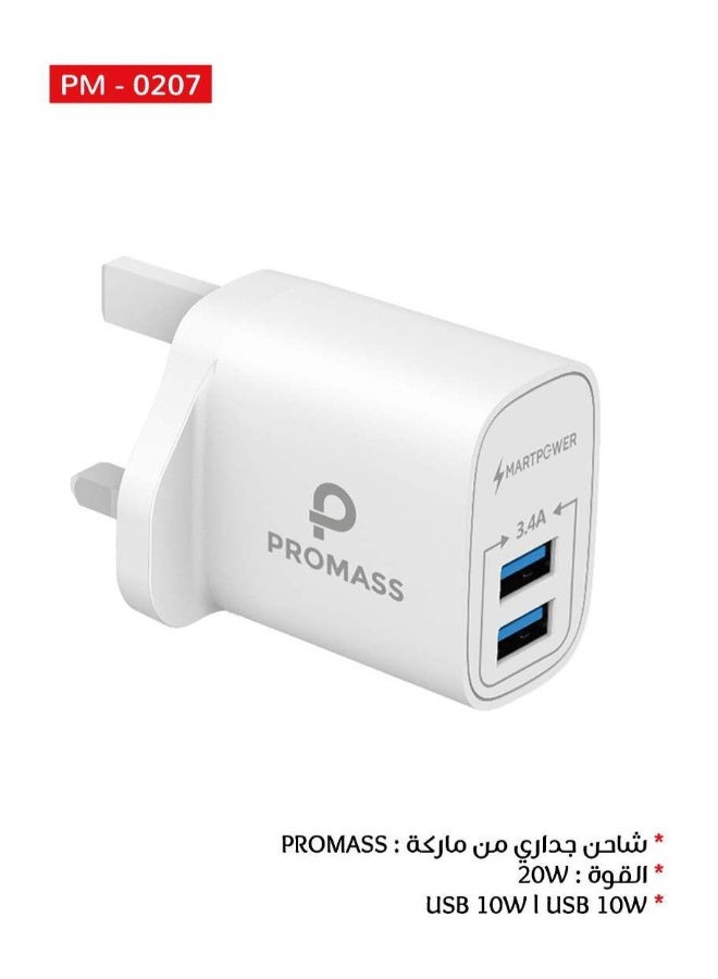 PROMASS USB charger, compatible with tablets and Samsung Galaxy A80, A70, A60, A50 and A40, with two ports - Image 2