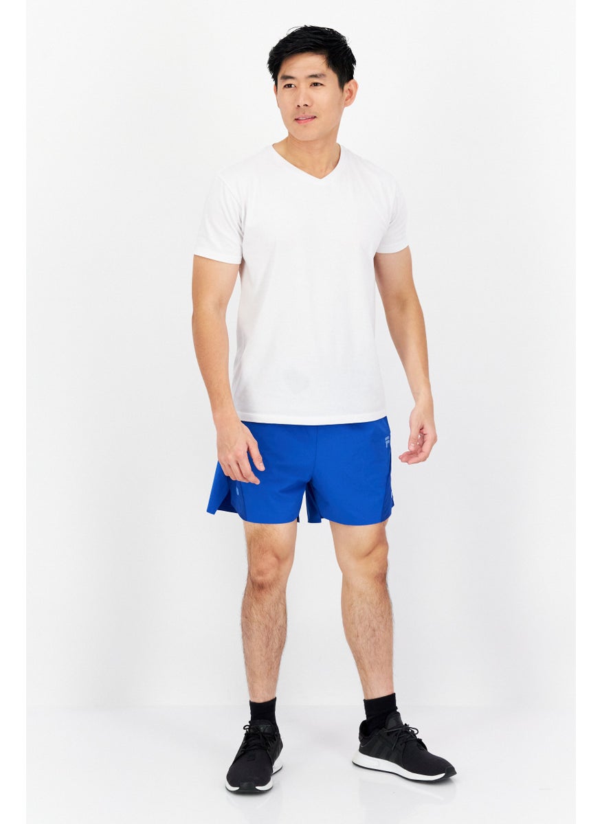FILA Men Sportswear Fit Brand Logo Training Short, Blue  - Image 3