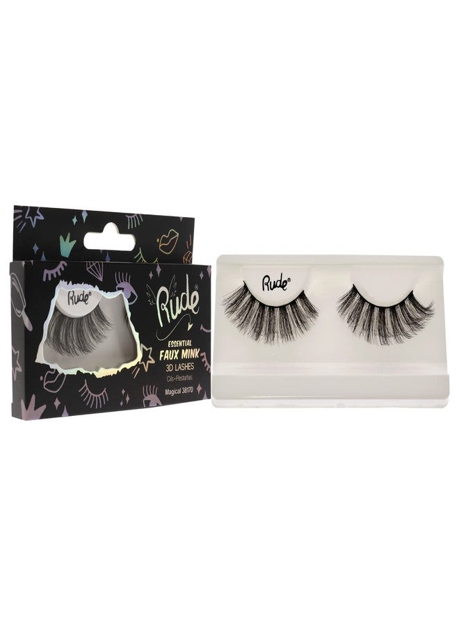 Rude Cosmetics Essential Faux Mink 3D Lashes - Magical Pair Women 1 Pc - Image 3