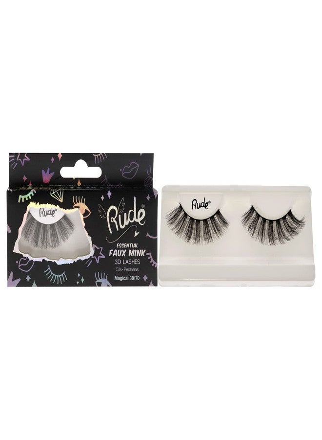 Rude Cosmetics Essential Faux Mink 3D Lashes - Magical Pair Women 1 Pc - Image 1