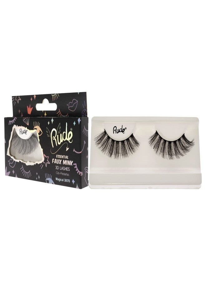Rude Cosmetics Essential Faux Mink 3D Lashes - Magical Pair Women 1 Pc - Image 4
