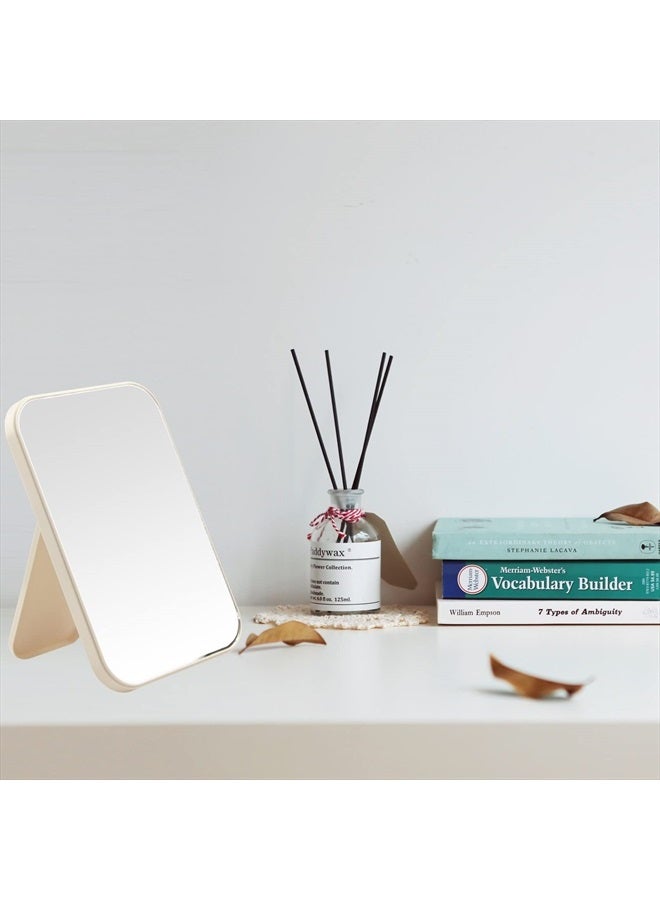 HGUEB Desktop Makeup Mirror, Foldable Portable Princess Mirror with Stand,Table Desk 8 Inch - Image 5