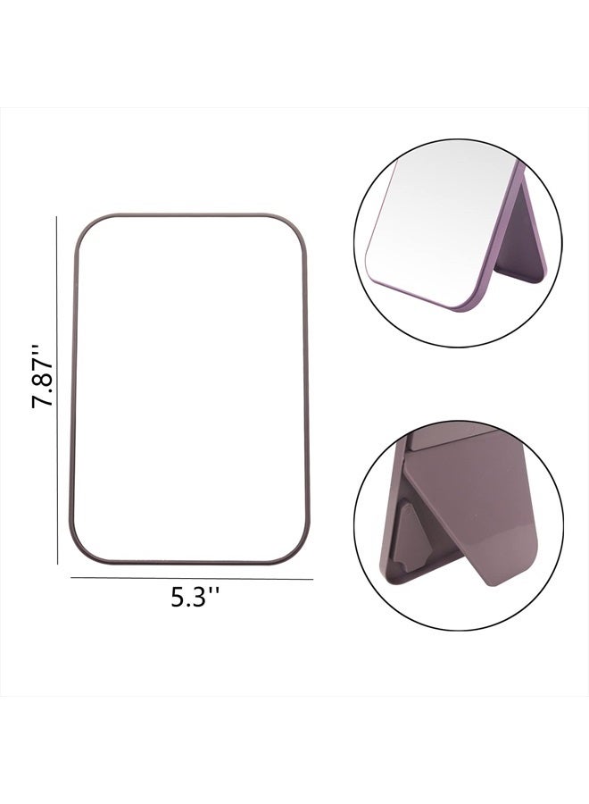 HGUEB Desktop Makeup Mirror, Foldable Portable Princess Mirror with Stand,Table Desk 8 Inch - Image 2