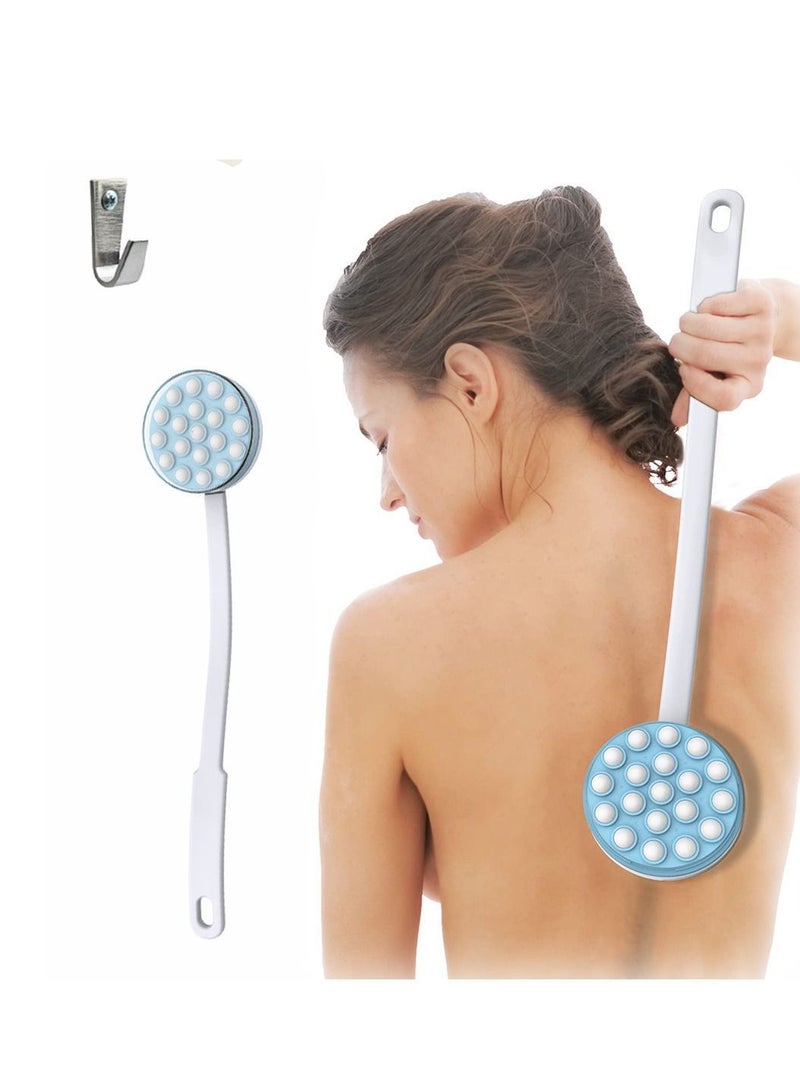 NIBEMINENT Lotion Applicator and Massager, Handheld Long Handled Easy Reach Roll-On for Sunscreen, Cream, Shower Gel on Back, Legs, Feet  - Image 1