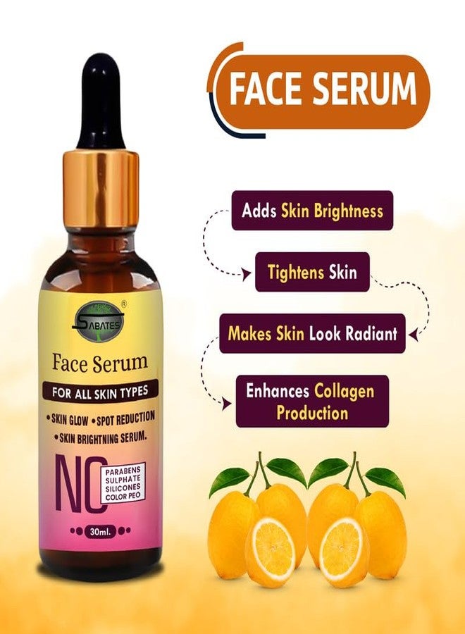 SABATES Face Serum For Glowing & Radiant Skin With High Potency Vitamin C | Anti Ageing Serum - Image 3
