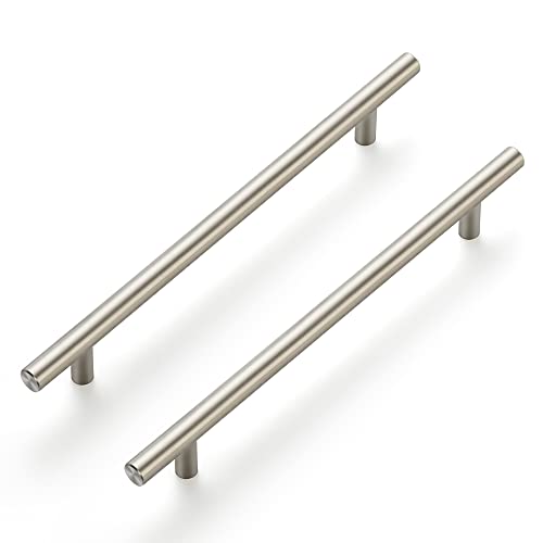Ravinte 4 Pack 10 Inch Cabinet Handles Brushed Nickel Stainless Steel Cabinet Handles Kitchen Cupboard Pulls 7-1/2" Hole Center - Image 1