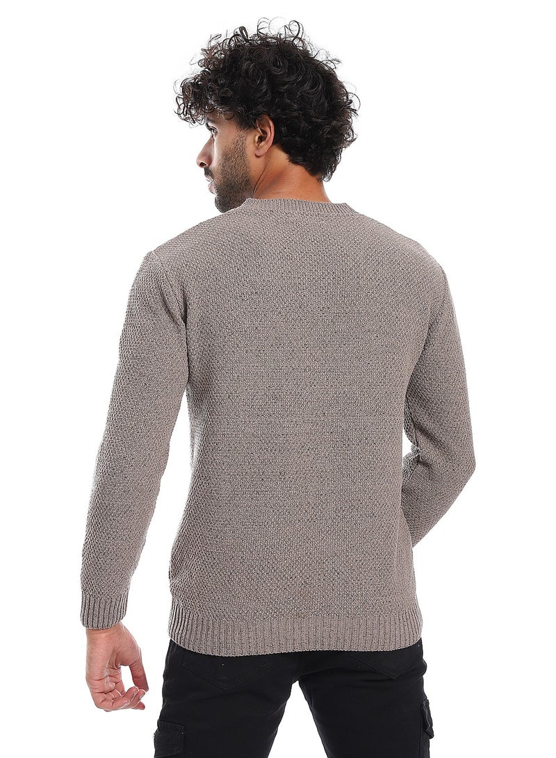 Caesar Wool Mens Pullover With V Neck  - Image 2