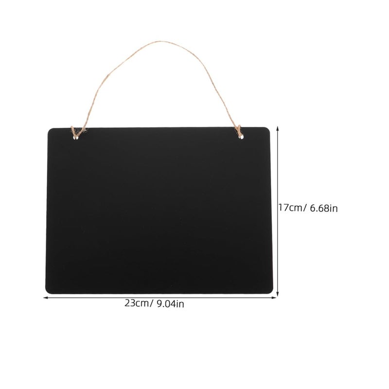 Dual Sided Chalkboard Hanging Message Boards 23x17cm Wooden Plaques Home Office Decor - Image 3
