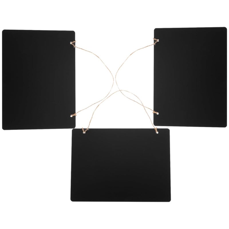 Dual Sided Chalkboard Hanging Message Boards 23x17cm Wooden Plaques Home Office Decor - Image 2