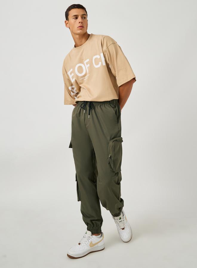 Styli Styli Solid Twill Utility Oversized Joggers with Zip Pocket  - Image 2