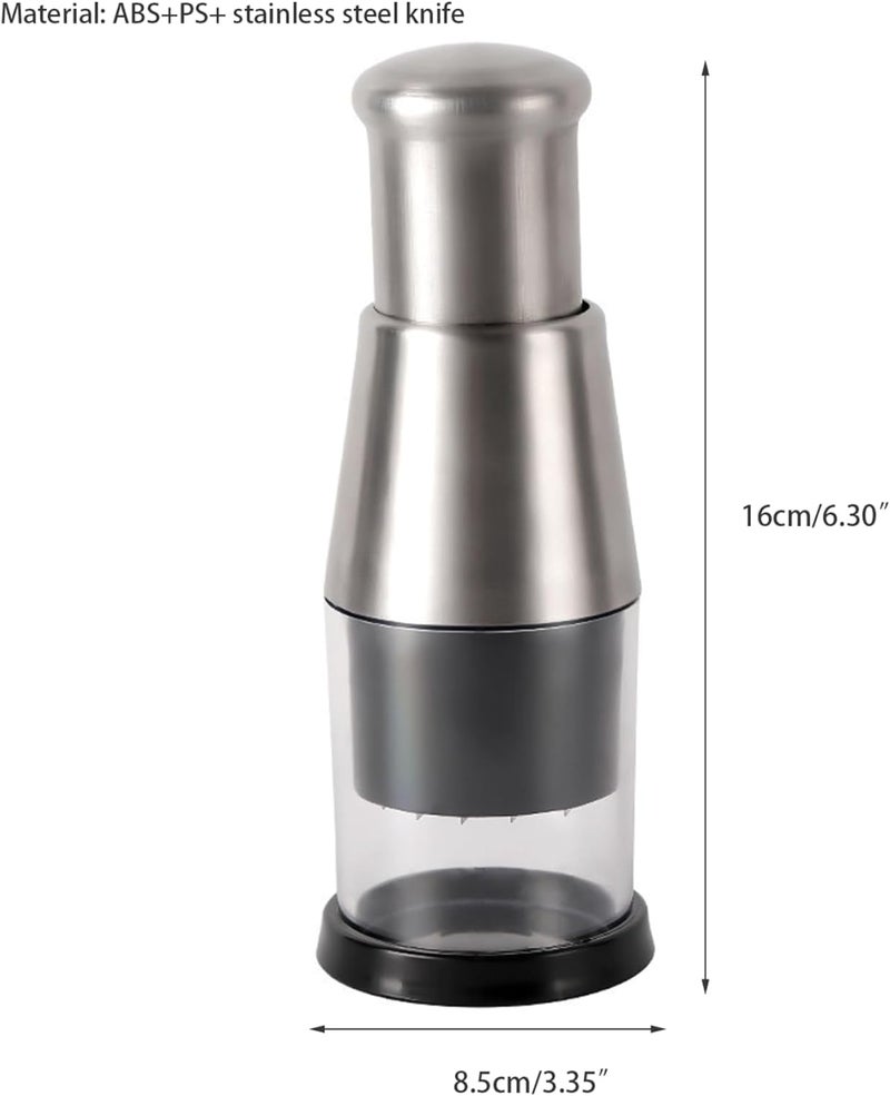 Suicune Manual Food Chopper Onion Chopper Hand for Vegetables Stainless Steel Onion Press Chopper Hand Vegetable Chopper for Veggies Onions Garlic Nuts Salads - Image 5