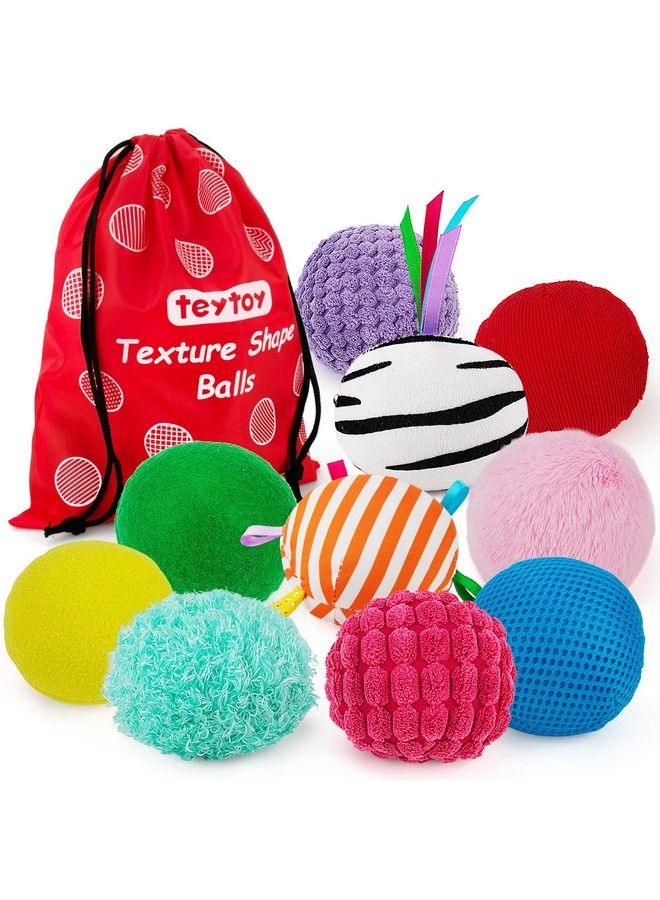 teytoy Baby Sensory Texture Ball Toy Set10Pcs Montessori Toys For Babies 612 Monthsdevelop Fine Motor & Sensory Play For Newborns’ Early Learningfidget Stress Toys For Autism/Anxiety Relief - Image 1