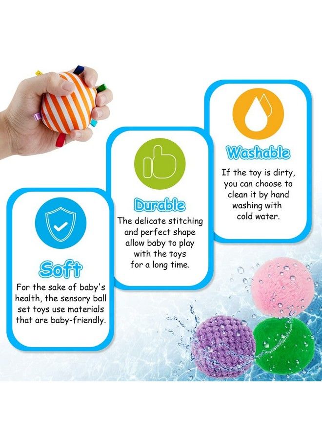 teytoy Baby Sensory Texture Ball Toy Set10Pcs Montessori Toys For Babies 612 Monthsdevelop Fine Motor & Sensory Play For Newborns’ Early Learningfidget Stress Toys For Autism/Anxiety Relief - Image 4