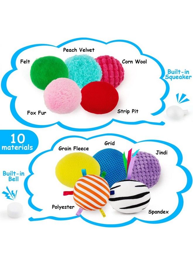 teytoy Baby Sensory Texture Ball Toy Set10Pcs Montessori Toys For Babies 612 Monthsdevelop Fine Motor & Sensory Play For Newborns’ Early Learningfidget Stress Toys For Autism/Anxiety Relief - Image 3