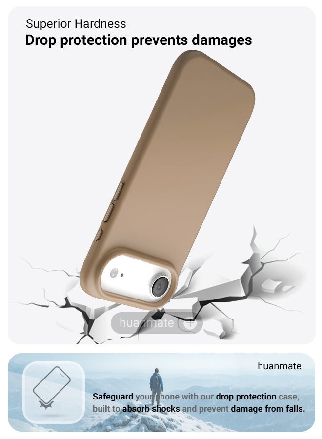huanmate Apple iPhone Air Silicone Cover Light Brown - Premium 2.0mm TPU Silicon, Enhanced Camera Protection with Lens Shield, Shockproof & Water-Proof Cover for Apple iPhone Air - Image 4