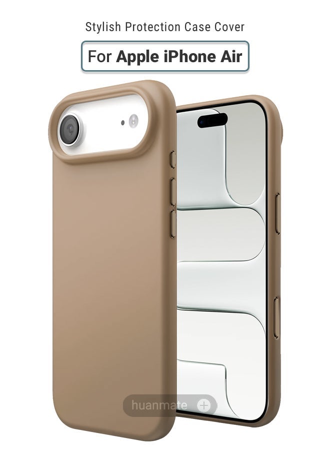 huanmate Apple iPhone Air Silicone Cover Light Brown - Premium 2.0mm TPU Silicon, Enhanced Camera Protection with Lens Shield, Shockproof & Water-Proof Cover for Apple iPhone Air - Image 1