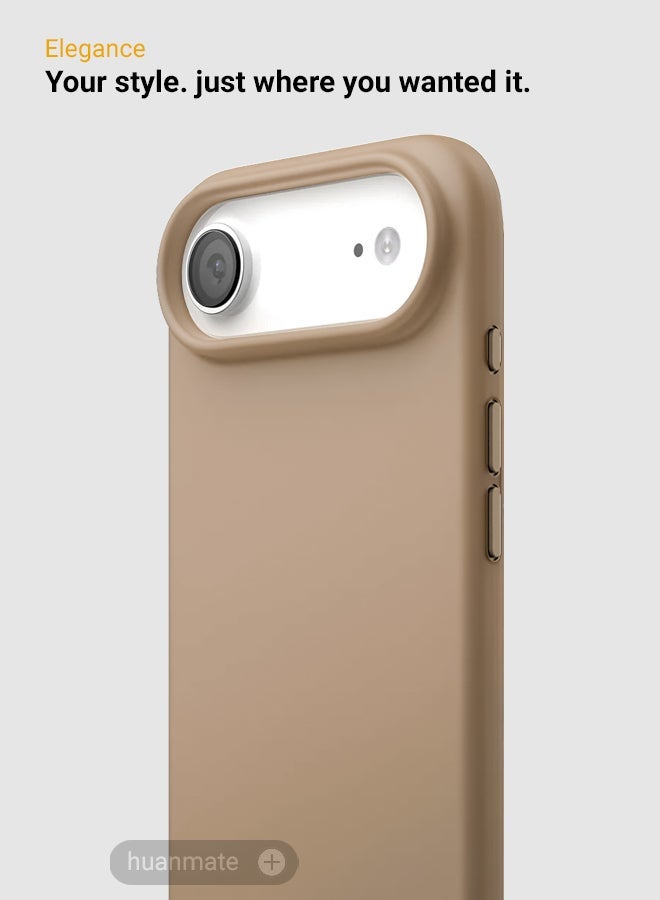huanmate Apple iPhone Air Silicone Cover Light Brown - Premium 2.0mm TPU Silicon, Enhanced Camera Protection with Lens Shield, Shockproof & Water-Proof Cover for Apple iPhone Air - Image 5