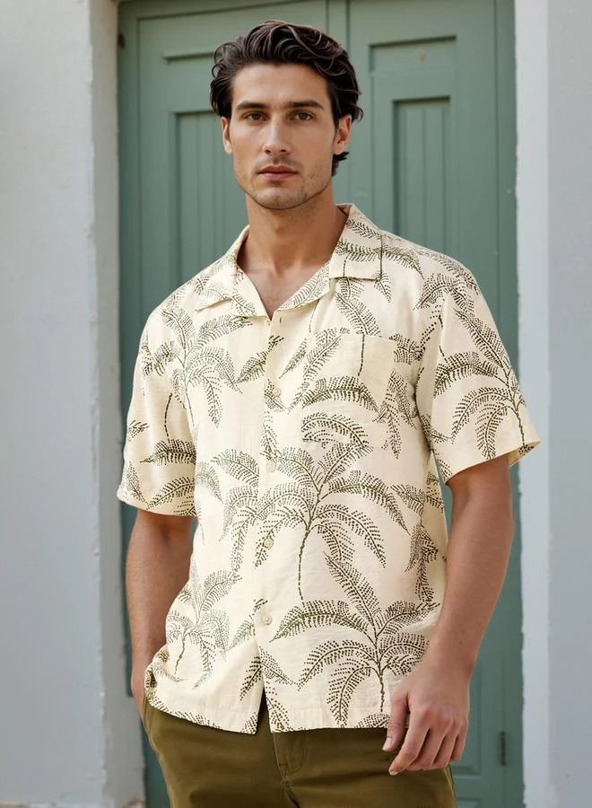 Iconic Iconic All-Over Leaf Print Shirt