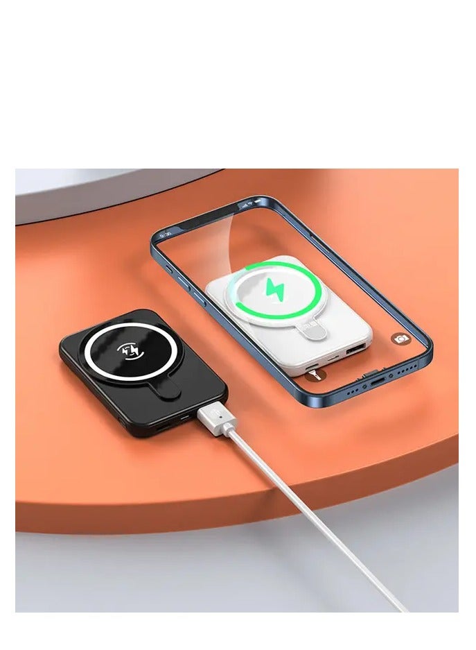 GULFLINK Fast Magnetic Portable Power Bank Charger For Apple iPhone 13/14/15 series 5000 mah Black  - Image 3