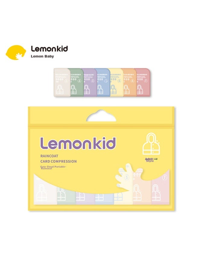 Lemonkid Children's Disposable Raincoat, Portable Rain Protection Card, Thickened For School, Travel, Outdoor Hiking, Waterproof Poncho - Image 1