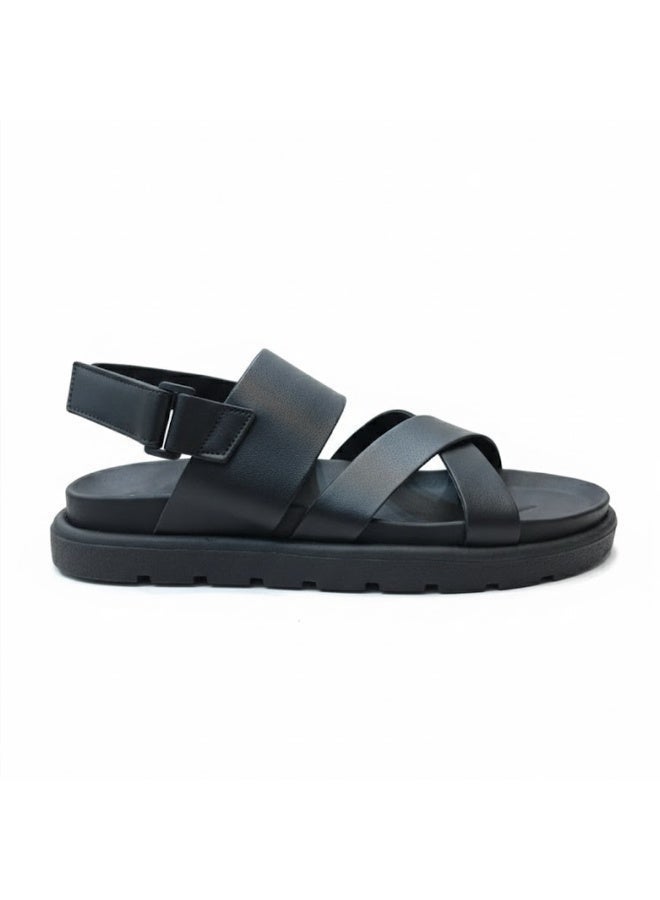 Stylish men's sandals with a modern and comfortable design – genuine leather and non-slip orthopedic sole, available in various sizes and colors. - Image 4