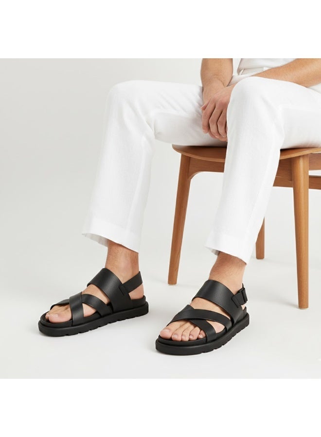 Stylish men's sandals with a modern and comfortable design – genuine leather and non-slip orthopedic sole, available in various sizes and colors. - Image 1