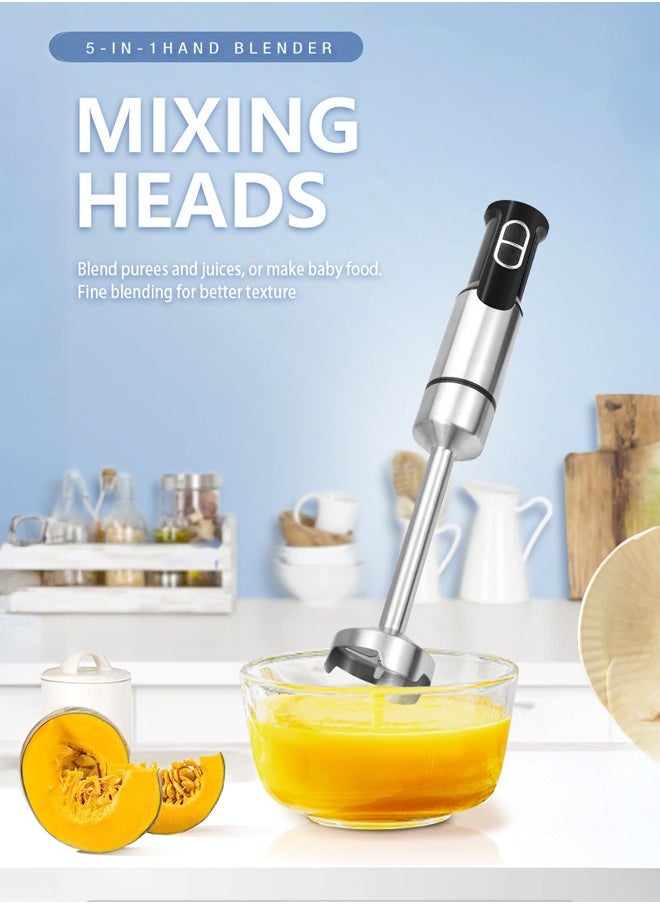 DSP - 5 In 1 Hand Blender,5 Speed Electric Immersion Blender with Beaker, Chopper, Milk Frother, Whisker, Frother, for Baby Food,Soup, Sauce,KM1153 - Image 1