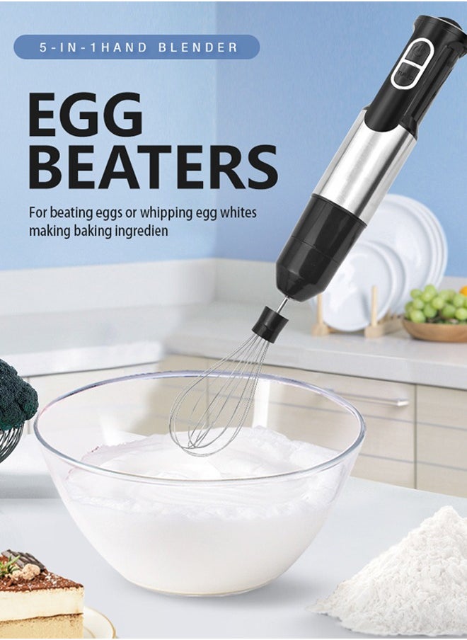 DSP - 5 In 1 Hand Blender,5 Speed Electric Immersion Blender with Beaker, Chopper, Milk Frother, Whisker, Frother, for Baby Food,Soup, Sauce,KM1153 - Image 1