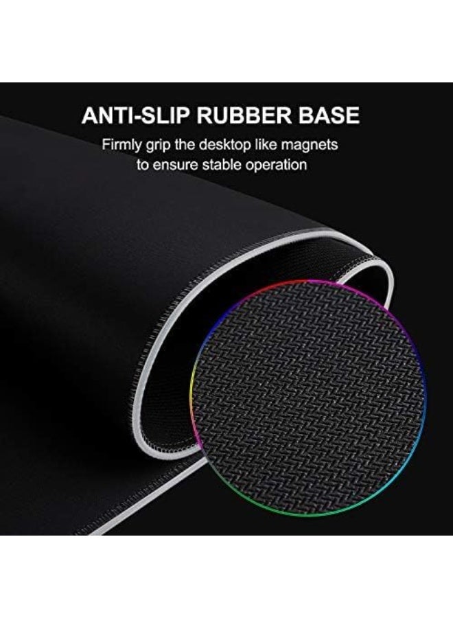 RGB Gaming Mouse Pad – Extra Large LED Extended Mouse Pad, Non-Slip Waterproof Gaming Mouse Mat for PC, Laptop & Mac, RGB Backlit Desk Mat for Keyboard & Mouse - Image 4