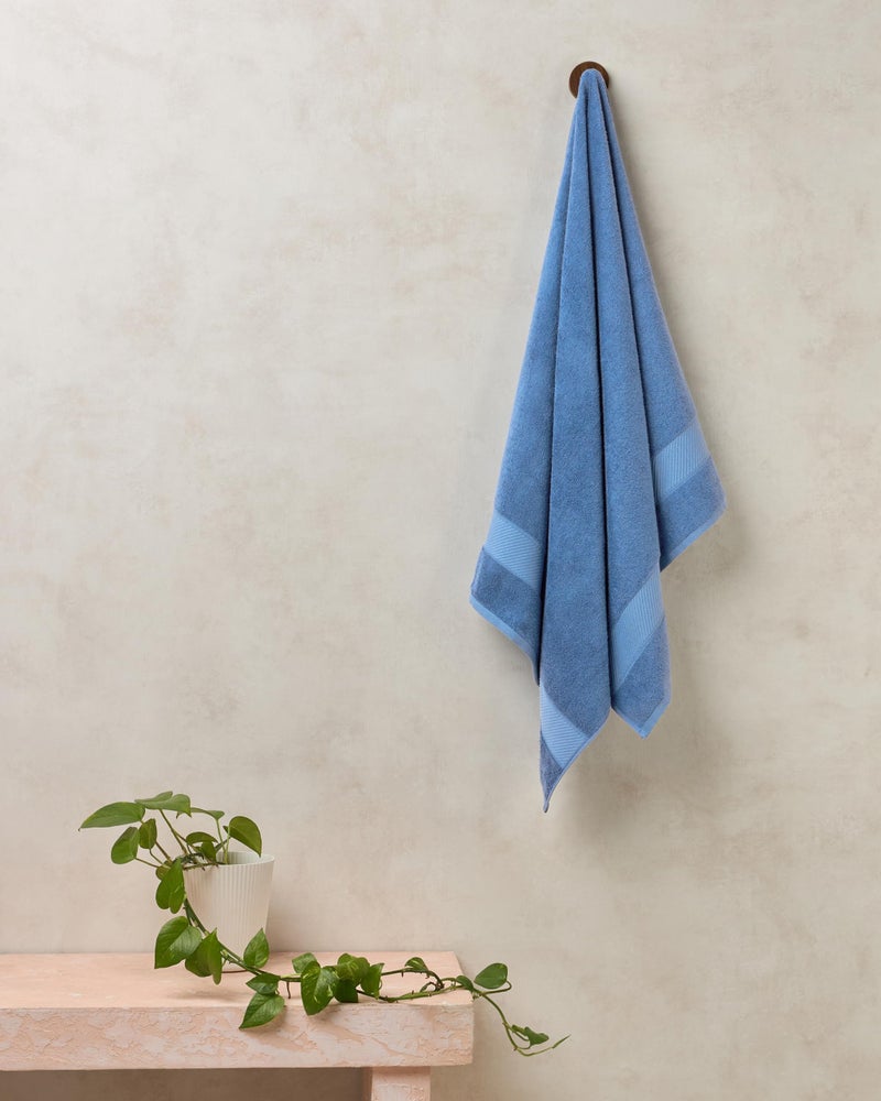 Himêya Himeya Towels for Bath Large Size | Bamboo Cotton Towels for Bath | Towel 1Pcs | 400 GSM | 70 x 140 cm | Nautical Blue | Bath Towels for Men, Women & Kids | Gym Towel | Perfect for Everyday Use - Image 3