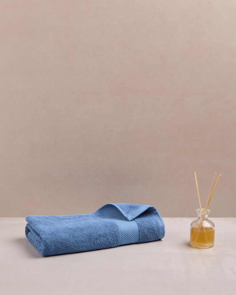Himêya Himeya Towels for Bath Large Size | Bamboo Cotton Towels for Bath | Towel 1Pcs | 400 GSM | 70 x 140 cm | Nautical Blue | Bath Towels for Men, Women & Kids | Gym Towel | Perfect for Everyday Use - Image 2