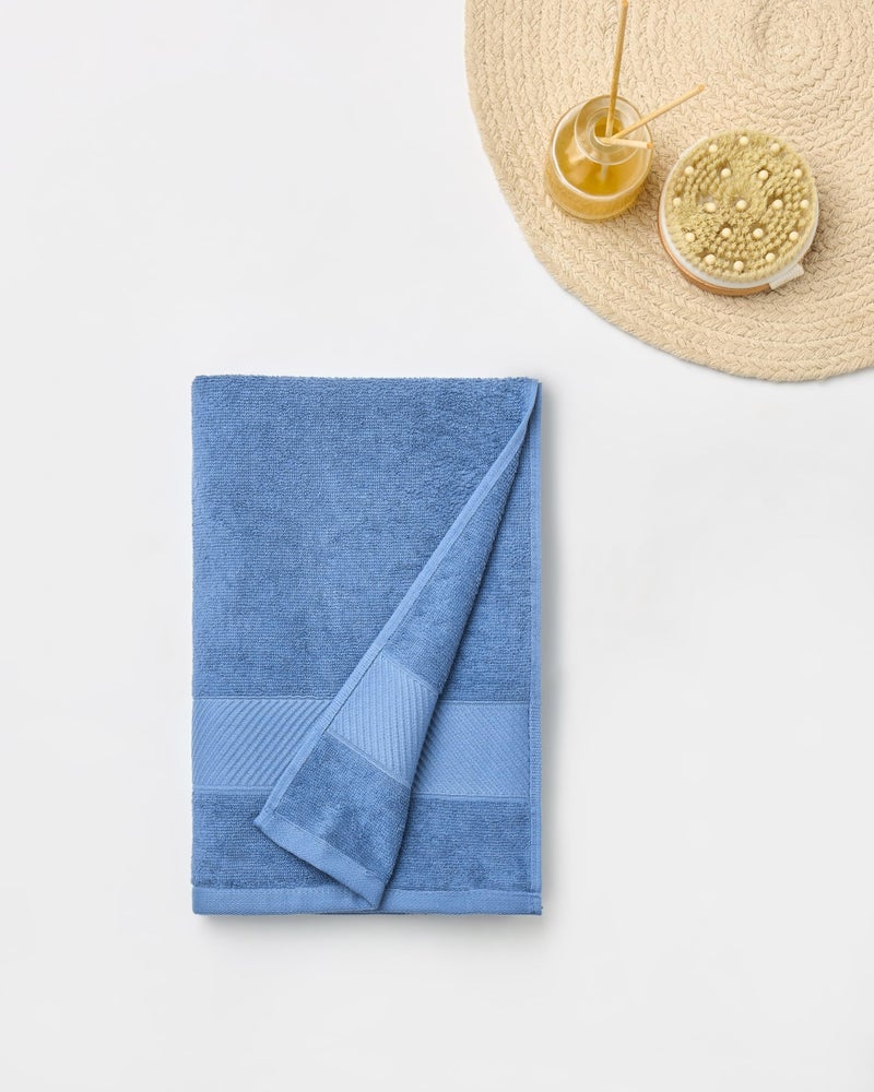 Himêya Himeya Towels for Bath Large Size | Bamboo Cotton Towels for Bath | Towel 1Pcs | 400 GSM | 70 x 140 cm | Nautical Blue | Bath Towels for Men, Women & Kids | Gym Towel | Perfect for Everyday Use - Image 4