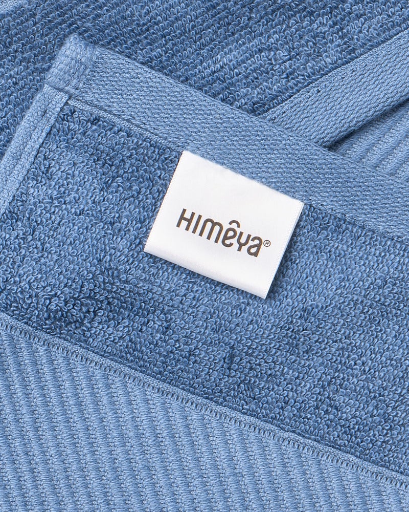 Himêya Himeya Towels for Bath Large Size | Bamboo Cotton Towels for Bath | Towel 1Pcs | 400 GSM | 70 x 140 cm | Nautical Blue | Bath Towels for Men, Women & Kids | Gym Towel | Perfect for Everyday Use - Image 5