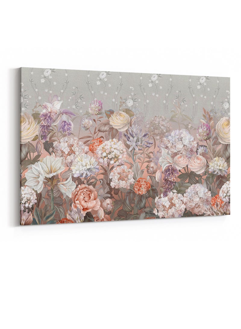 لوحة كانفاس على إطار خشبي بتصميم زهور ملونة - Image 4