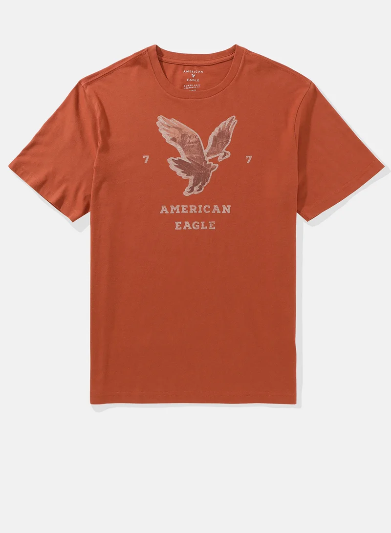 امريكان ايجل Logo Graphic Crew Neck T-Shirt
