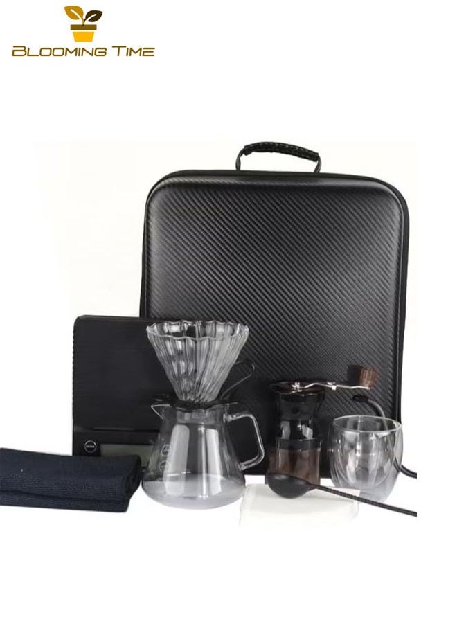 BLOOMING TIME Travel Camping Manual Coffee Set, Household Coffee Set, Drip Coffee Machine Set, Travel Coffee Set, Hand-Brewed Coffee Appliance Combination, Gift Box, Portable, With Filter To Treat Desert Fine Sand  - Image 5