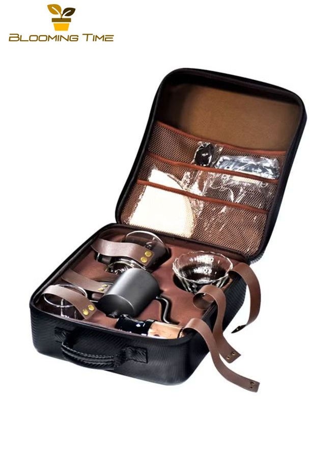 BLOOMING TIME Travel Camping Manual Coffee Set, Household Coffee Set, Drip Coffee Machine Set, Travel Coffee Set, Hand-Brewed Coffee Appliance Combination, Gift Box, Portable, With Filter To Treat Desert Fine Sand  - Image 3