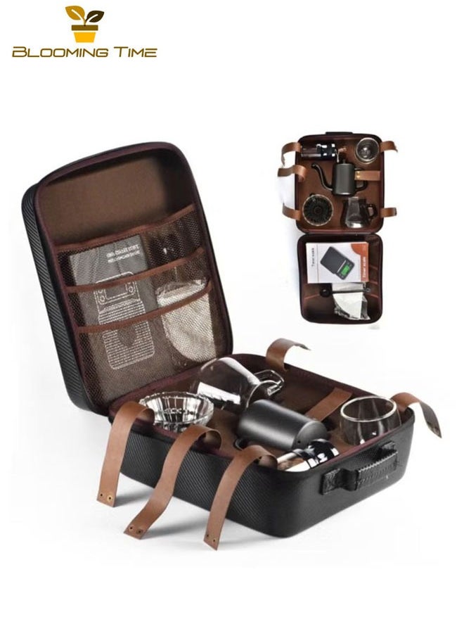 BLOOMING TIME Travel Camping Manual Coffee Set, Household Coffee Set, Drip Coffee Machine Set, Travel Coffee Set, Hand-Brewed Coffee Appliance Combination, Gift Box, Portable, With Filter To Treat Desert Fine Sand  - Image 4