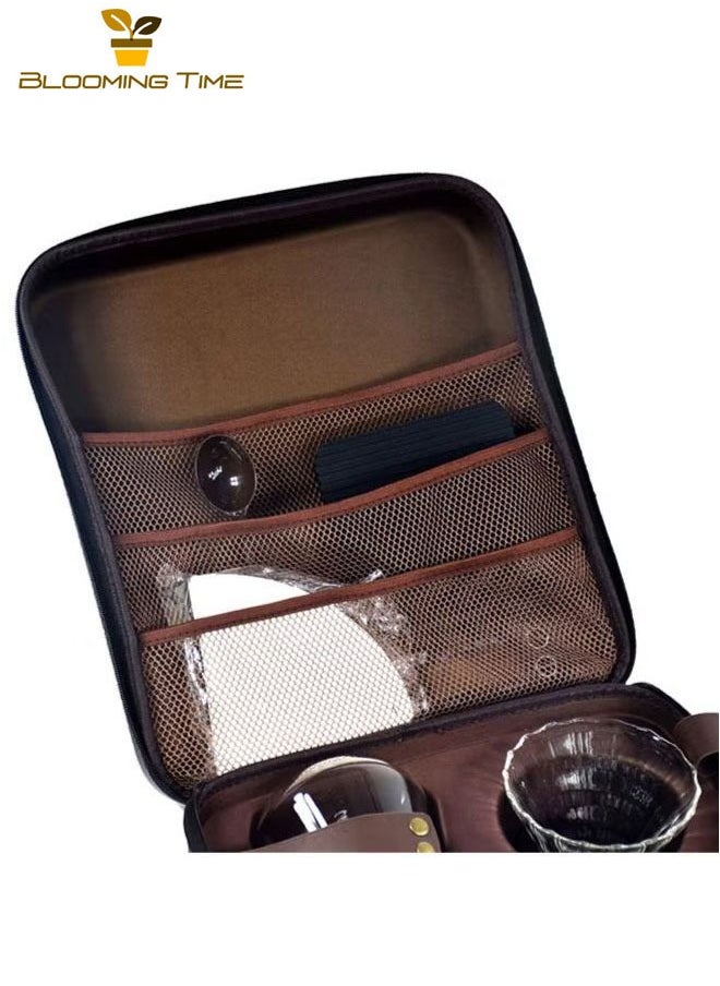 BLOOMING TIME Travel Camping Manual Coffee Set, Household Coffee Set, Drip Coffee Machine Set, Travel Coffee Set, Hand-Brewed Coffee Appliance Combination, Gift Box, Portable, With Filter To Treat Desert Fine Sand  - Image 2