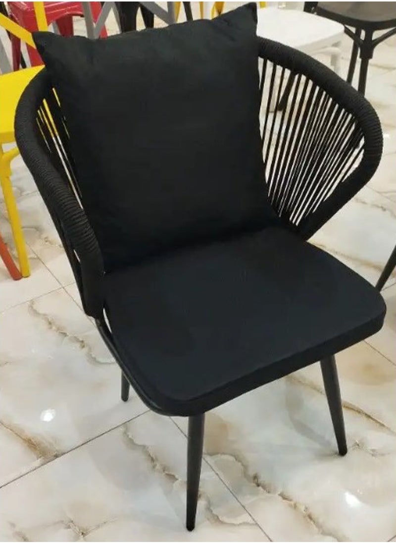 Generic - 2-PieceSet of 2 Pieces Patio Rattan Garden Chairs, Dining Chairs, Outdoor Seating for Backyard, Poolside, Balcony Garden Dining Set Garden Furniture Balcony Set - Image 1