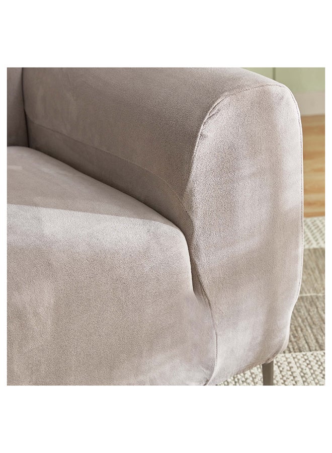 Home Box Veloura Velveteen 3-Seater Sofa Cover 225 cm  - Image 4
