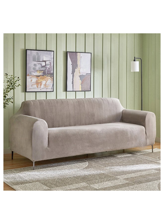 Home Box Veloura Velveteen 3-Seater Sofa Cover 225 cm  - Image 1
