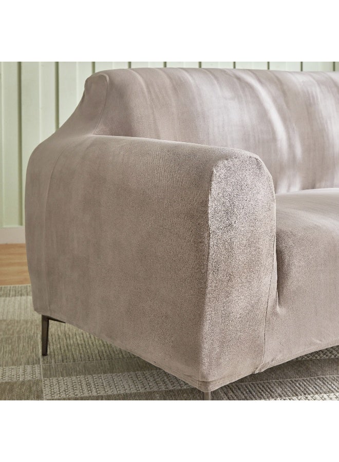 Home Box Veloura Velveteen 3-Seater Sofa Cover 225 cm - Image 3